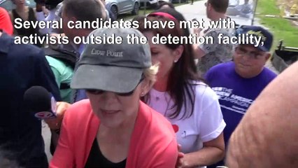 Democratic presidential candidates visit controversial migrant children detention facility