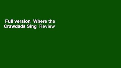 Full version  Where the Crawdads Sing  Review
