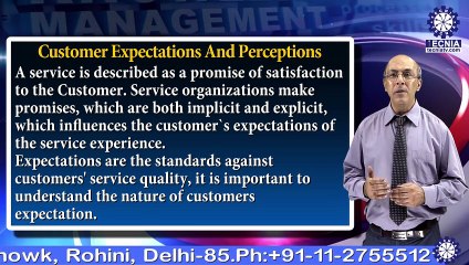 Dr. Arun Bhatia ||  CUSTOMER EXPECTATIONS AND PERCEPTIONS || MBA || TIAS || TECNIA TV