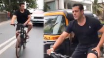 Salman Khan's NEW Cycling Video From Galaxy Appartments To Mehboob Studio