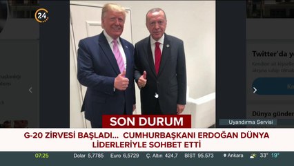 Başkan Erdoğan dünya liderleriyle sohbet etti
