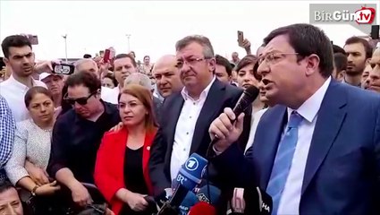 Muharrem Erkek Çağlayan Adliyesi'nde konuşuyor