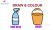 Hand Spray Drawing and Colouring for kids  | Bucket drawing for children | Art Breeze # 19 | Learn Colouring and Drawing for kids |  Viral Rocket