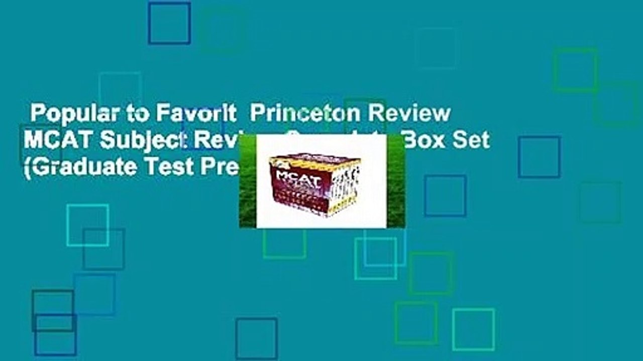 Popular to Favorit  Princeton Review MCAT Subject Review Complete Box Set (Graduate Test Prep) by
