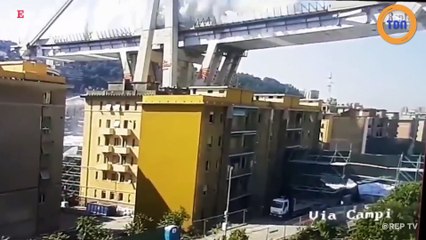 L'incroyable destruction du pont Morandi à Gênes