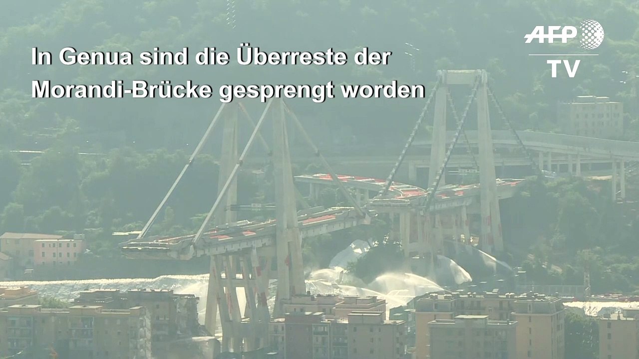 Morandi-Brücke in Genua gesprengt