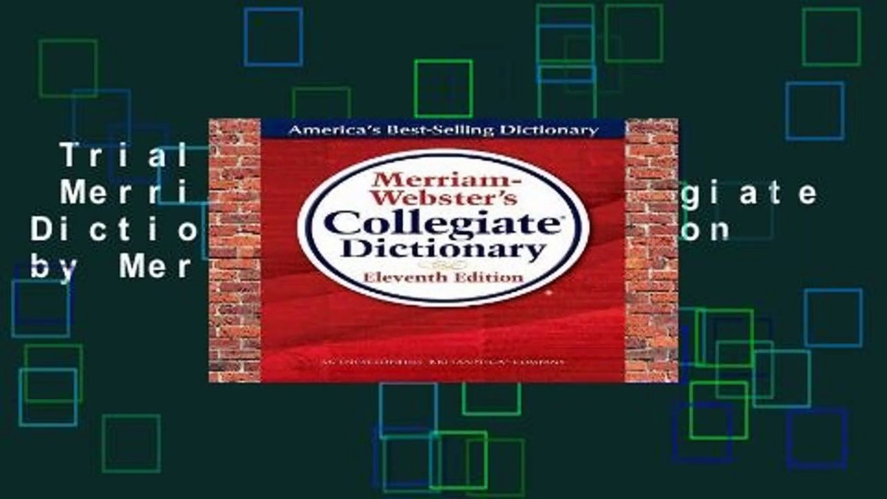 Trial New Releases  Merriam-Webster Collegiate Dictionary, 11th Edition by Merriam-Webster