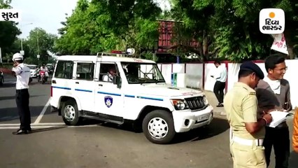 પોલીસ કમિશનર કચેરીની બહાર નીકળતા જ બાઈક ચાલકોને દંડ ફટકારાયો