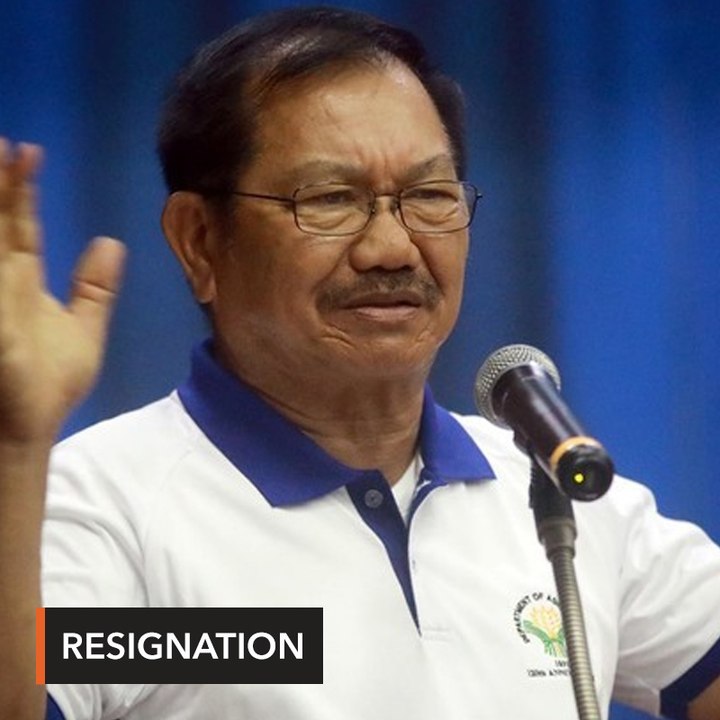 Agriculture Secretary Emmanuel Piñol resigns