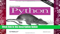 Any Format For Kindle  Learning Python by Mark Lutz