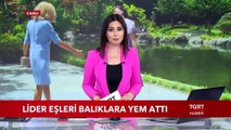 Lider Eşleri Balıklara Yem Attı