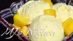 No Crunch Eggless Mango Ice Cream by MJ's Kitchen with only 3 ingredients