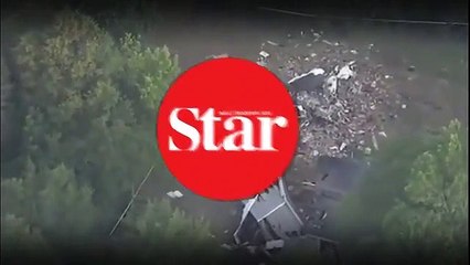 Korkunç görüntü!; üzerine uçak düşen ev bu hale geldi