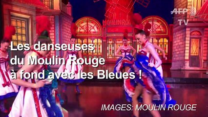Mondial-2019: les danseuses du "Moulin Rouge" avec les Bleues !
