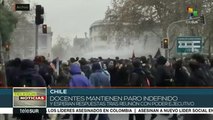 Docentes chilenos mantienen paro indefinido