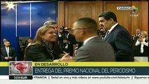 Venezuela: entregan Premio Nacional de Periodismo 2019
