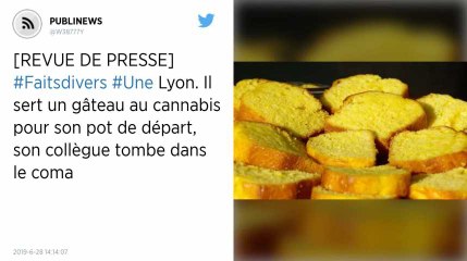 Lyon. Il sert un gâteau au cannabis pour son pot de départ, son collègue tombe dans le coma