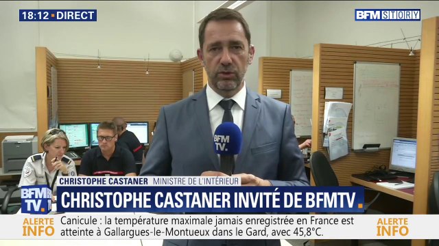 Canicule: Christophe Castaner avance un risque élevé d'incendies dans le Gard