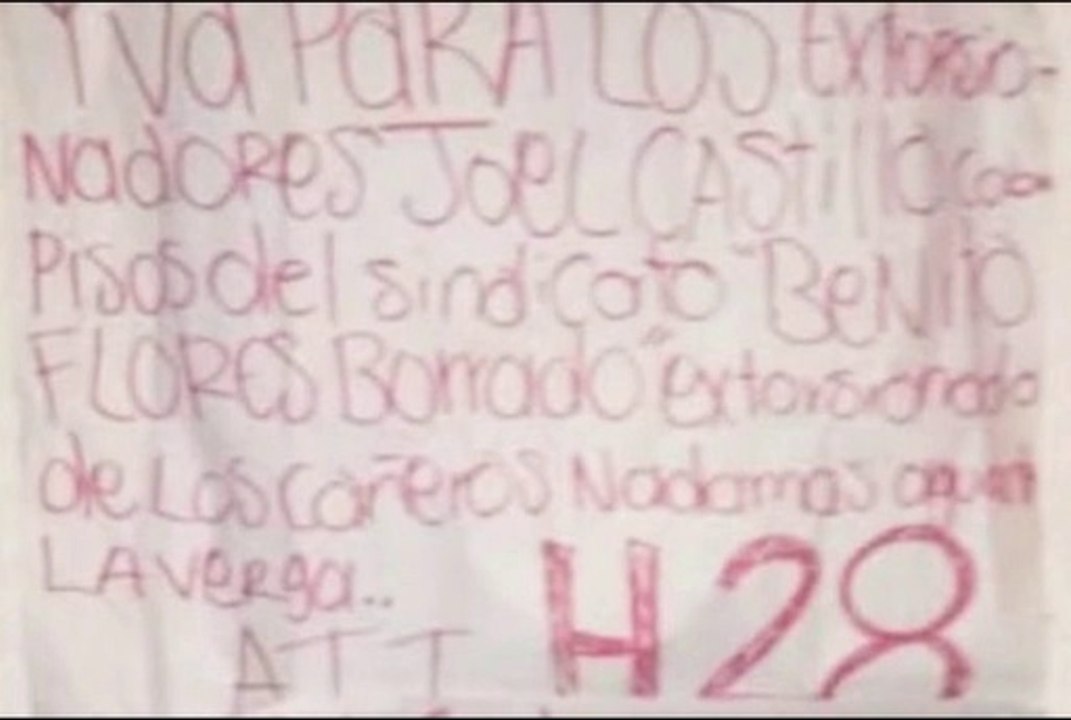 Aparecen más Narcomantas firmadas por El H28
