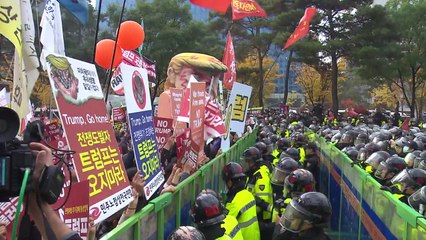 트럼프 방한 찬반 집회...내일까지 잇따라 / YTN
