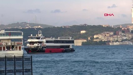 İSTANBUL- BOĞAZ'DA FACİANIN DÖNÜLDÜĞÜ ANLARI GEMİDEKİLER GÖRÜNTÜLEDİ