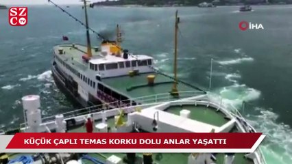 İstanbul Boğazı'nda korkutan kaza yolcu kamerasında