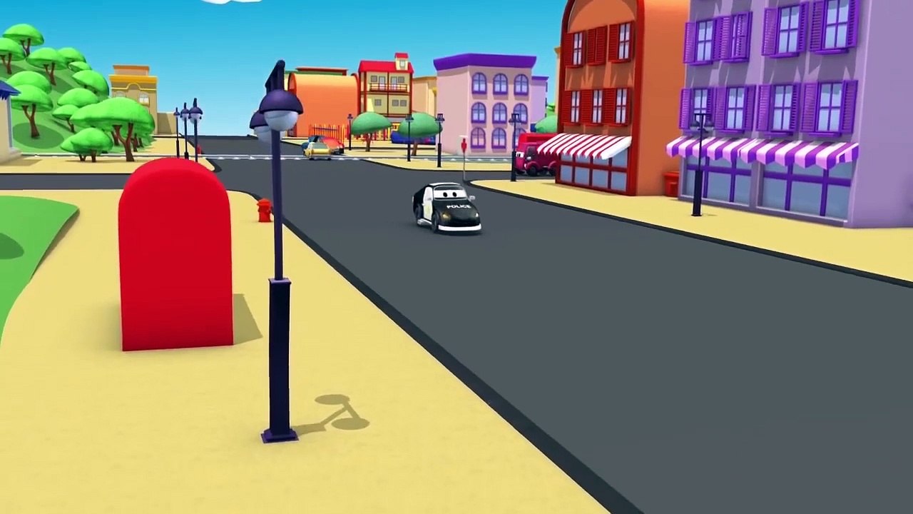 La Super Patrouille, camion pompier et voiture de police, et l'Anniversaire de Mat à Car City