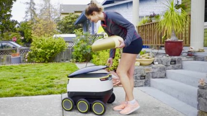 Cute ROBOTS Now Delivering Food In Major Cities - U.S. and Europe - "Starship Robots"