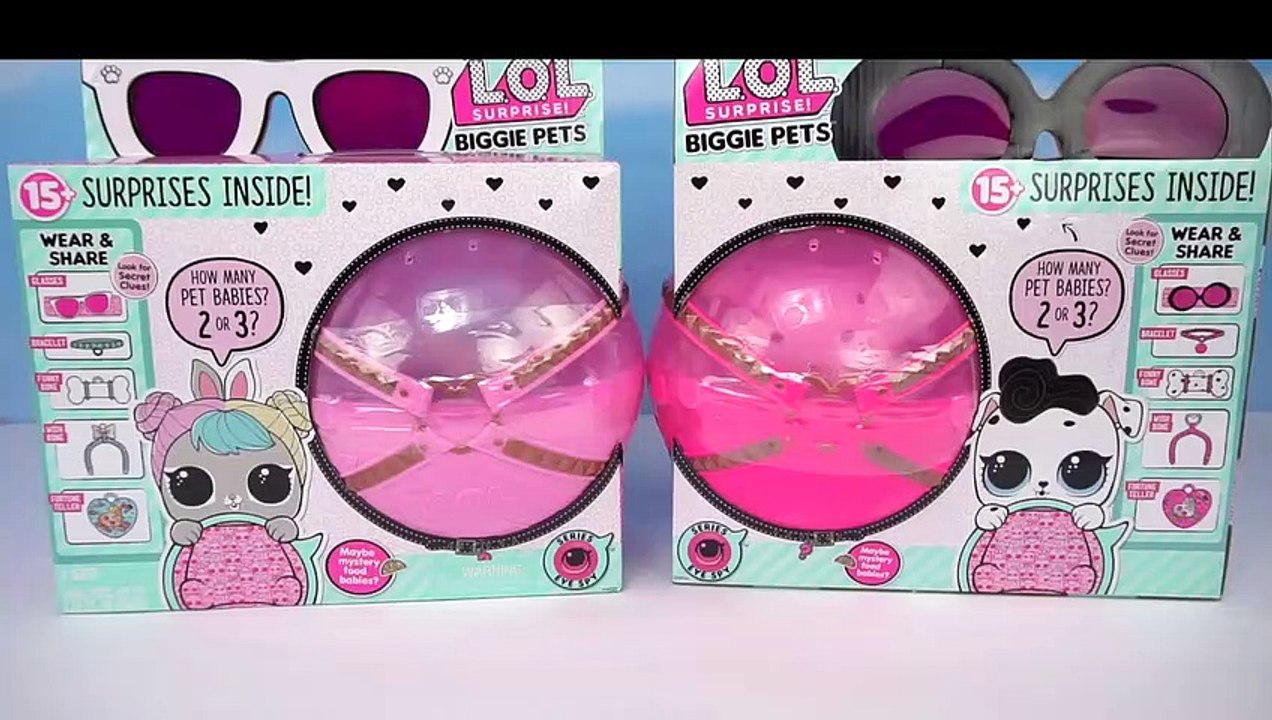 Nuevas LOL Biggie Pets Mascotas Gigantes Hop Hop y DollMatian - Juguetes de Titi