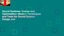 Sound Systems: Design and Optimization: Modern Techniques and Tools for Sound System Design and