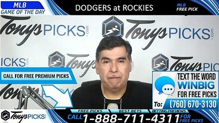 Dodgers vs Rockies MLB Pick 6/29/2019