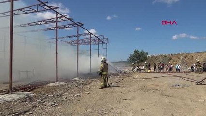 EYÜPSULTAN'DA SAMAN BALYALARI ALEV ALEV YANDI