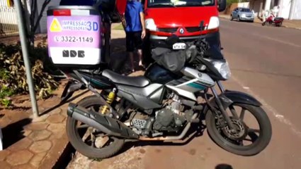 Motociclista fica ferido em acidente no Bairro Cancelli