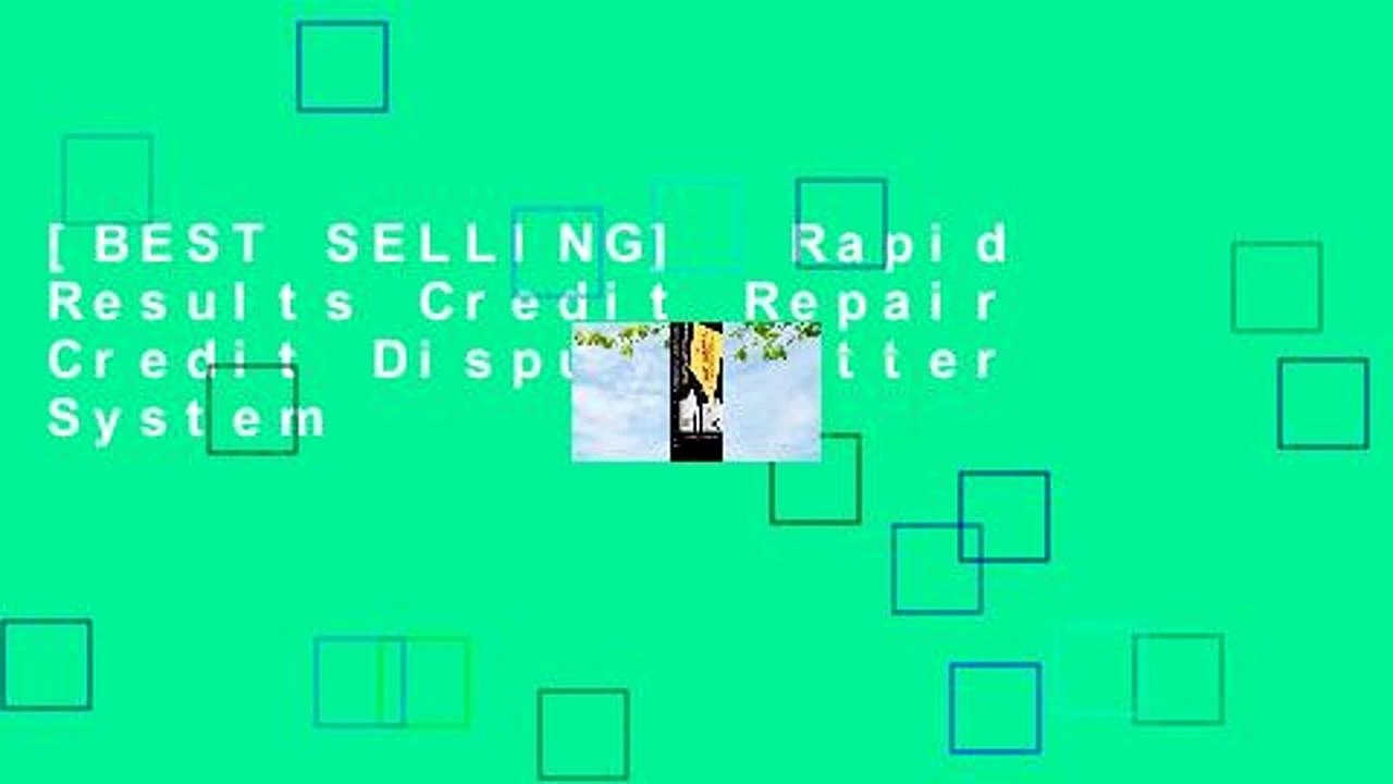 [BEST SELLING]  Rapid Results Credit Repair Credit Dispute Letter System
