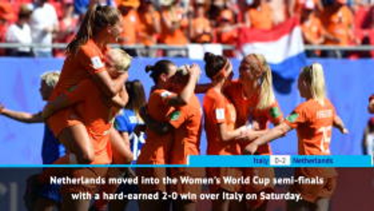 FOOTBALL: FIFA Women's World Cup: Fast Match Report - Italy 0-2 Netherlands