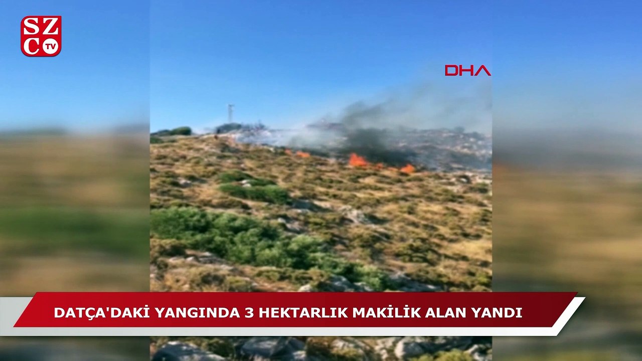Datça'da makilik alanda yangın
