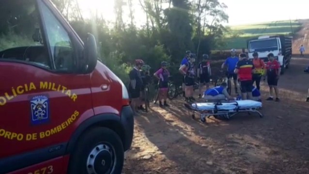 Ciclista fica ferido após sofrer queda em estrada rural, nas proximidades do Contorno Oeste