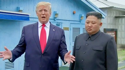 Raw Audio-Video of Trump Crossing DMZ into North Korea - Meeting Kim