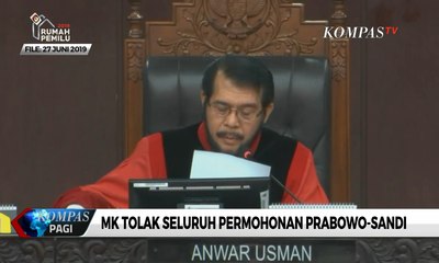 Perjalanan Kasus Penolakan Gugatan Prabowo Hingga Penetapan Jokowi-Ma'ruf sebagai Pemenang Pilpres