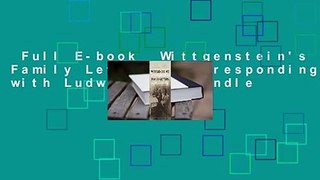 Full E-book  Wittgenstein's Family Letters: Corresponding with Ludwig  For Kindle