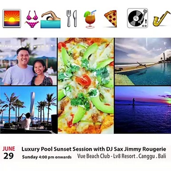 Vue Beach Club #Bali Luxury Sunset session with #dj #sax Jimmy Rougerie