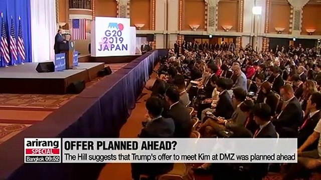 American news outlets suggest Trump's offer to meet Kim Jong-un at DMZ was planned in advance