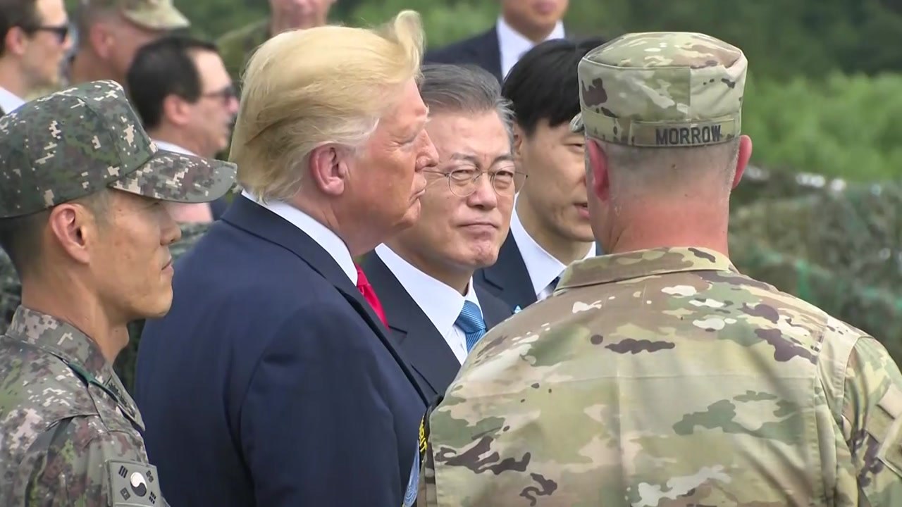 [현장영상] 한미 정상, DMZ 내부 오울렛 초소 도착 / YTN