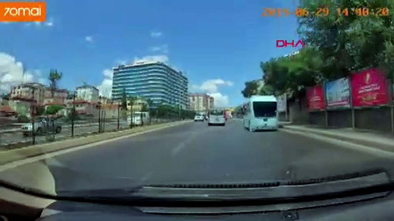 Trafik magandası kamerada