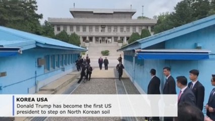 Trump meets Kim for historic handshake in North Korea