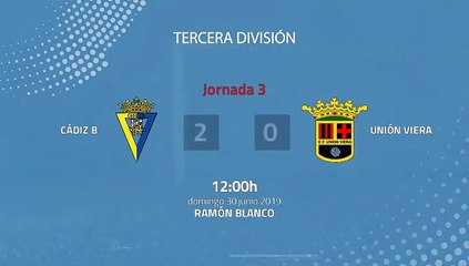 Resumen partido entre Cádiz B y Unión Viera Jornada 3 Tercera División - Play Offs Ascenso