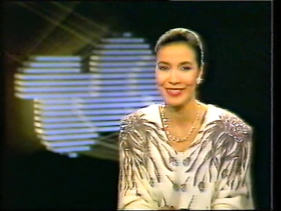 TF1 - 9 Février 1986 - Teaser hebdo, speakerine (Nadia Samir), générique "Le cinéma du Dimanche soir"