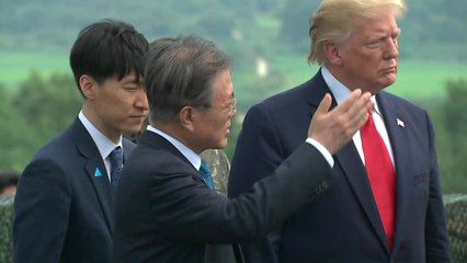 문 대통령, DMZ서 개성공단 설명...트럼프, 제재 완화 서두르지 않아 / YTN