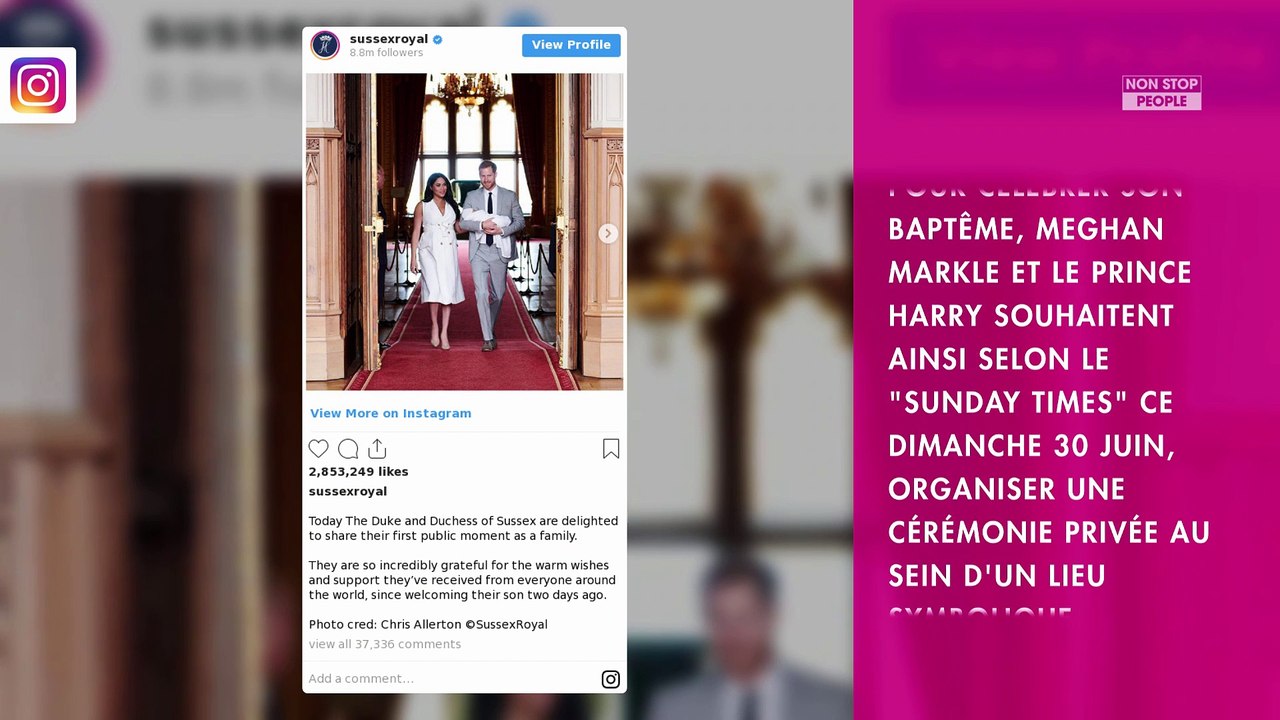 Meghan Markle et le prince Harry : le baptême d'Archie serait une cérémonie privée