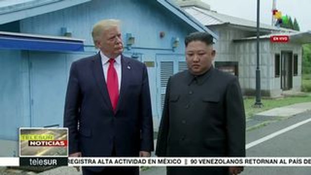 Trump se reúne con Kim Jong-un en la frontera entre las dos Coreas